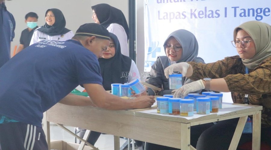 Komitmen Tegas Lapas Kelas I Tangerang, Cegah Narkoba melalui Tes Urine Berkala