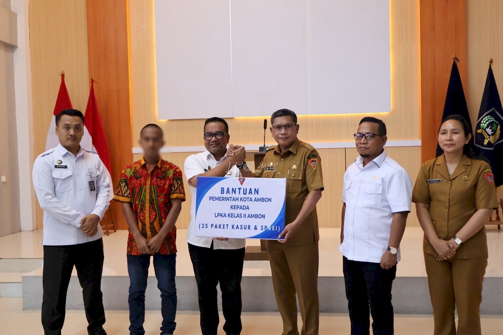Kanwil Ditjenpas Maluku Terima Bantuan Sarana Hunian dari Pemkot Ambon