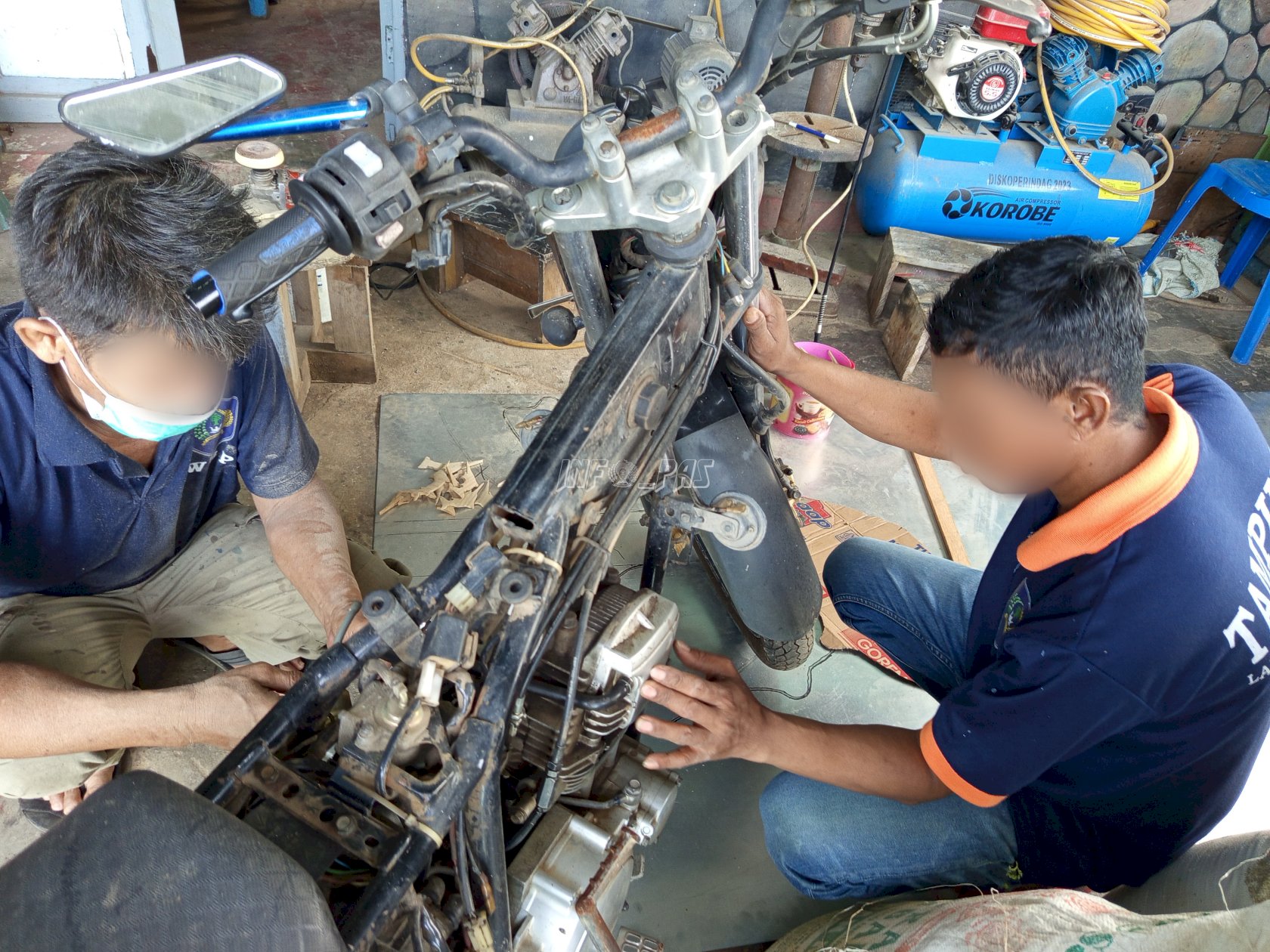 Bentuk Warga Binaan Siap Kerja, Lapas Kotabaru Kembangkan Bengkel Sepeda Motor