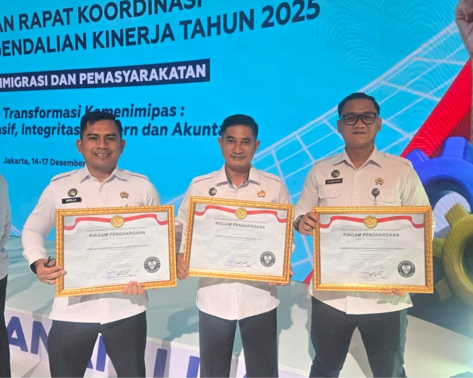 Tiga UPT Raih WBK, Kanwil Ditjenpas Sulteng Perkuat Integritas Layanan