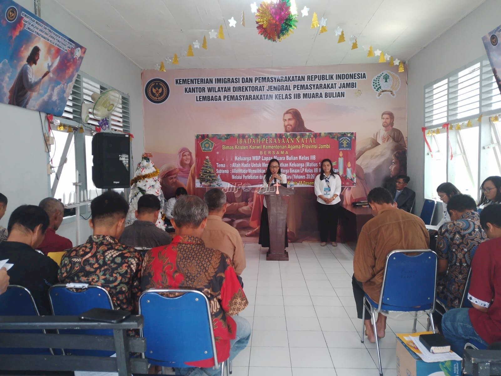 Ibadah Natal di Lapas Muara Bulian, Perkuat Iman dan Pengharapan Warga Binaan