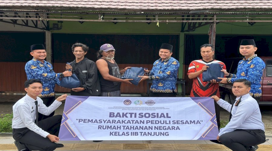 Rutan Tanjung Bagikan Sembako bagi Keluarga Warga Binaan dan Masyarakat yang Membutuhkan