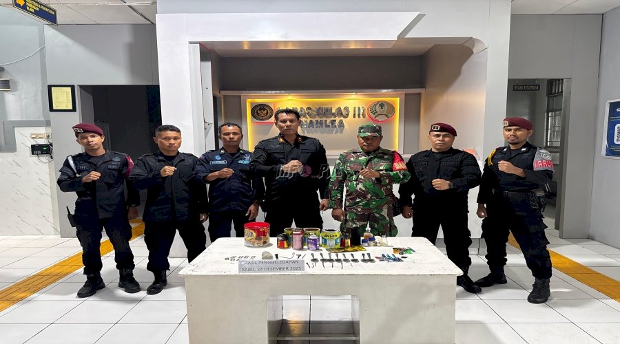 Sambut Nataru, Lapas Namlea Perkuat Kamtib lewat Razia dan Apel siaga