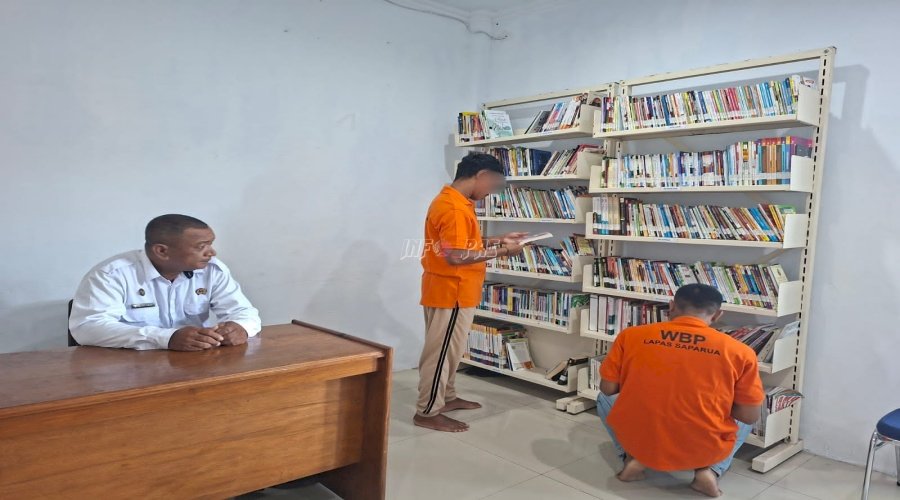 Lapas Saparua Fasilitasi Akses Literasi Perpustakaan Warga Binaan