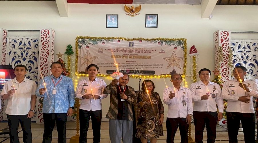 Warga Binaan Lapas Tabanan Maknai Natal dalam Kebersamaan dan Ibadah Kebaktian