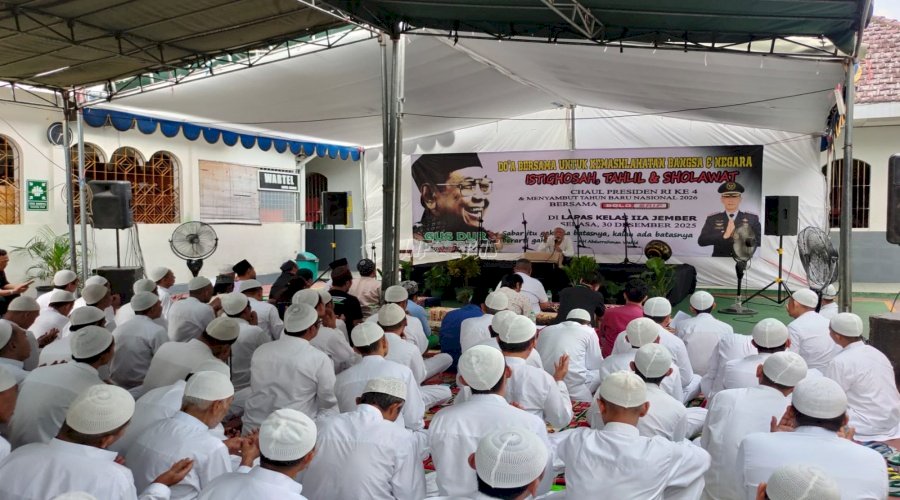 Peringati Haul Gus Dur dan Sambut Pergantian Tahun, Lapas Jember Gelar Doa Bersama