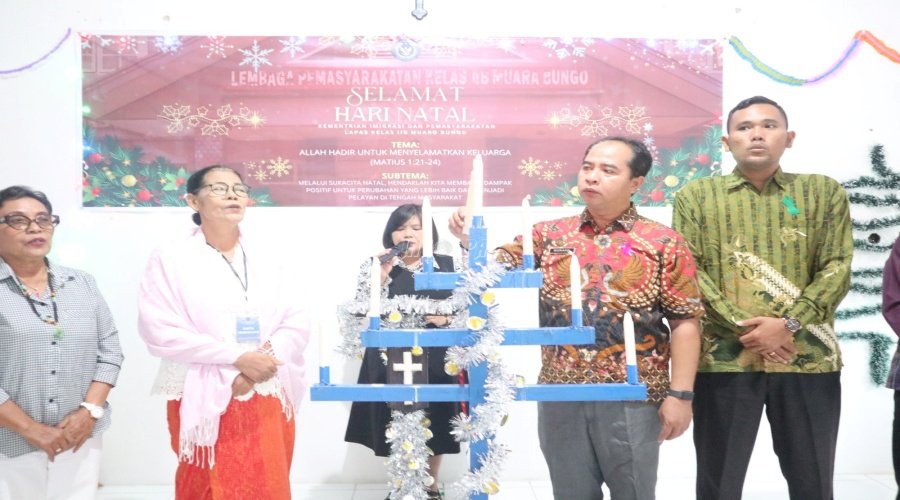 Lapas Muara Bungo Rayakan Natal Bersama Warga Binaan dan Keluarga