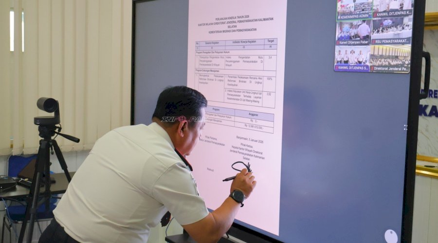 Kanwil Ditjenpas Kalsel Teguhkan Komitmen Pelayanan Prima dan Pembangunan ZI Tahun 2026