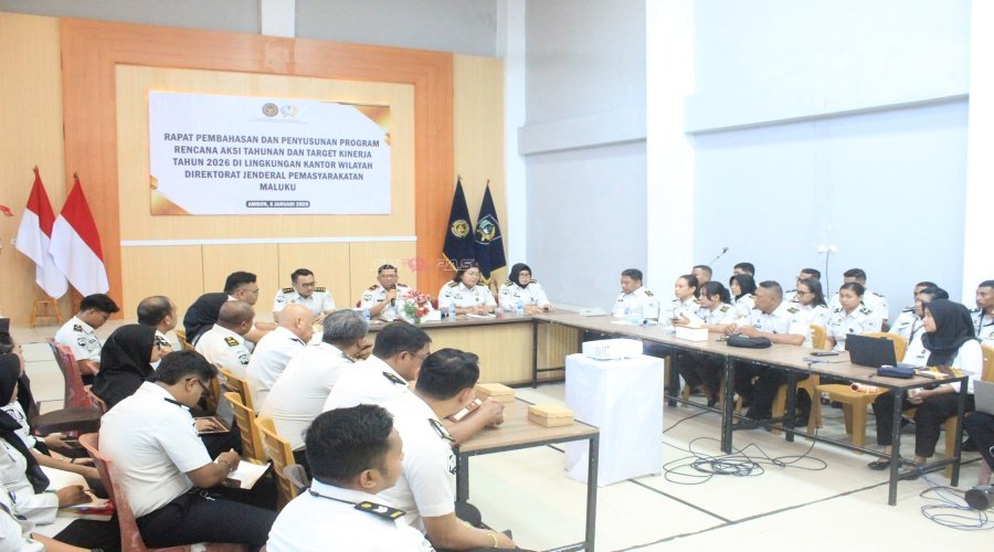 Kanwil Ditjenpas Maluku Susun Rencana Aksi dan Target Kinerja Tahun 2026