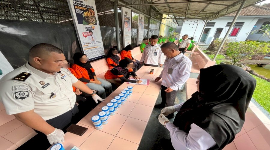 Awal Tahun 2026, Lapas Tanjungpandan Tes Urine Warga Binaan dan Petugas