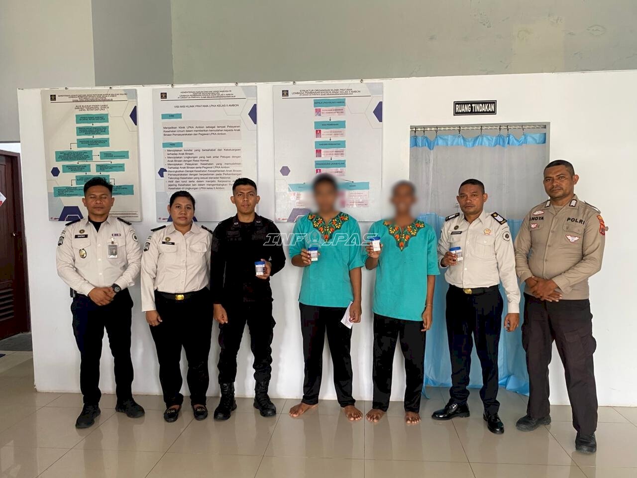 Gandeng Polsek Baguala, LPKA Ambon Tes Urine Petugas dan Anak Binaan