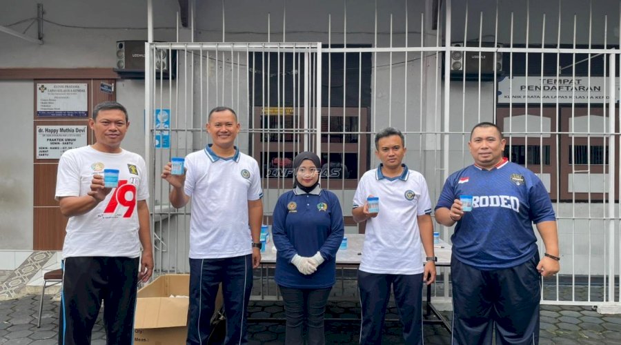 Dukung P4GN, Lapas Kendal Gelar Tes Urine Mandiri