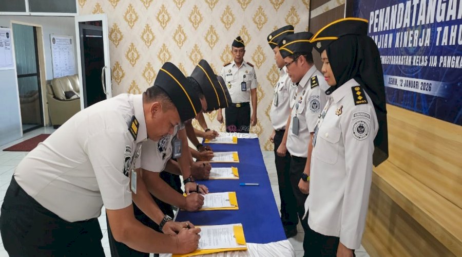Satukan Komitmen, Lapas Pangkalpinang Teken Perjanjian Kinerja 2026