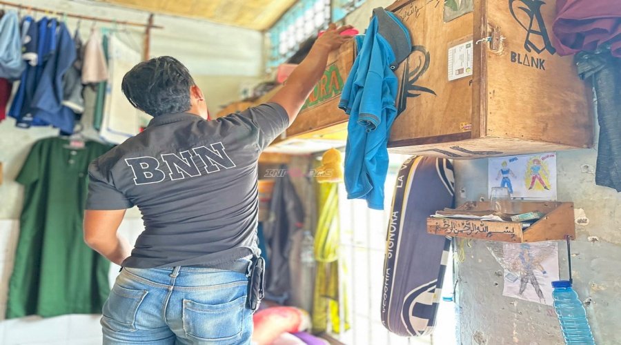  Rutan Rantau Gelar Razia Gabungan bersama BNNK, Kodim, dan Polsek