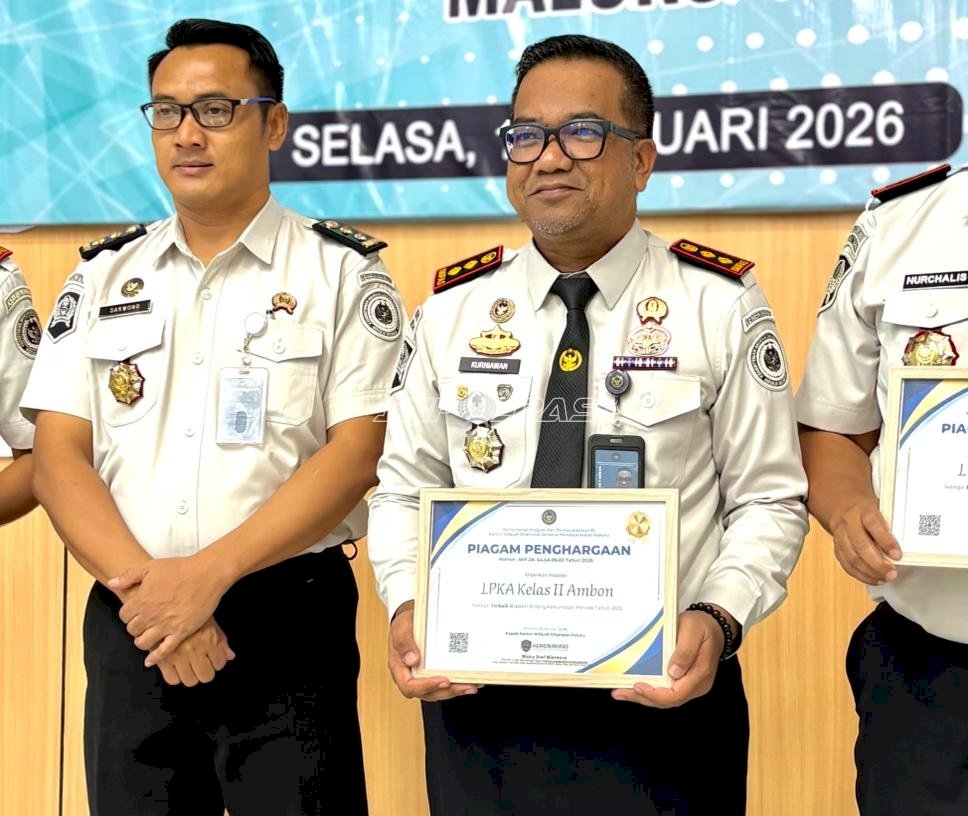 LPKA  Ambon Raih Humas Terbaik II pada Penyusunan Target Kinerja 2026 Pemasyarakatan Maluku