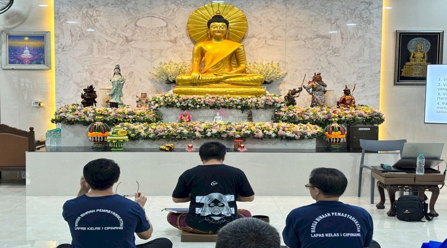 Vihara Ariyasacca Lapas Cipinang Perkuat Pembinaan Rohani lewat Sharing Dharma