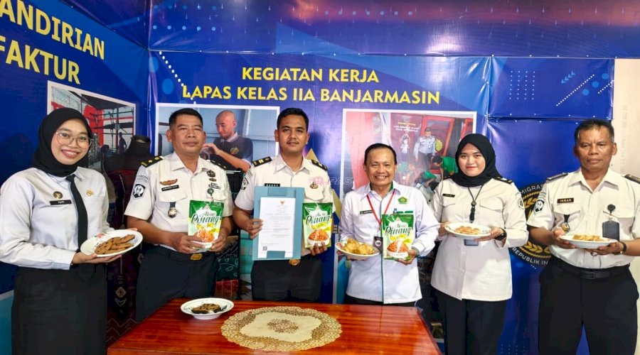 Lapas Banjarmasin Terima Sertifikat Halal dari Kemenag, Bukti Dukungan Produk UMKM Warga Binaan