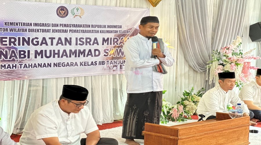 Pemasyarakatan Bina Kepribadian dan Tingkatkan Spiritual Warga Binaan lewat Peringatan Isra Mikraj