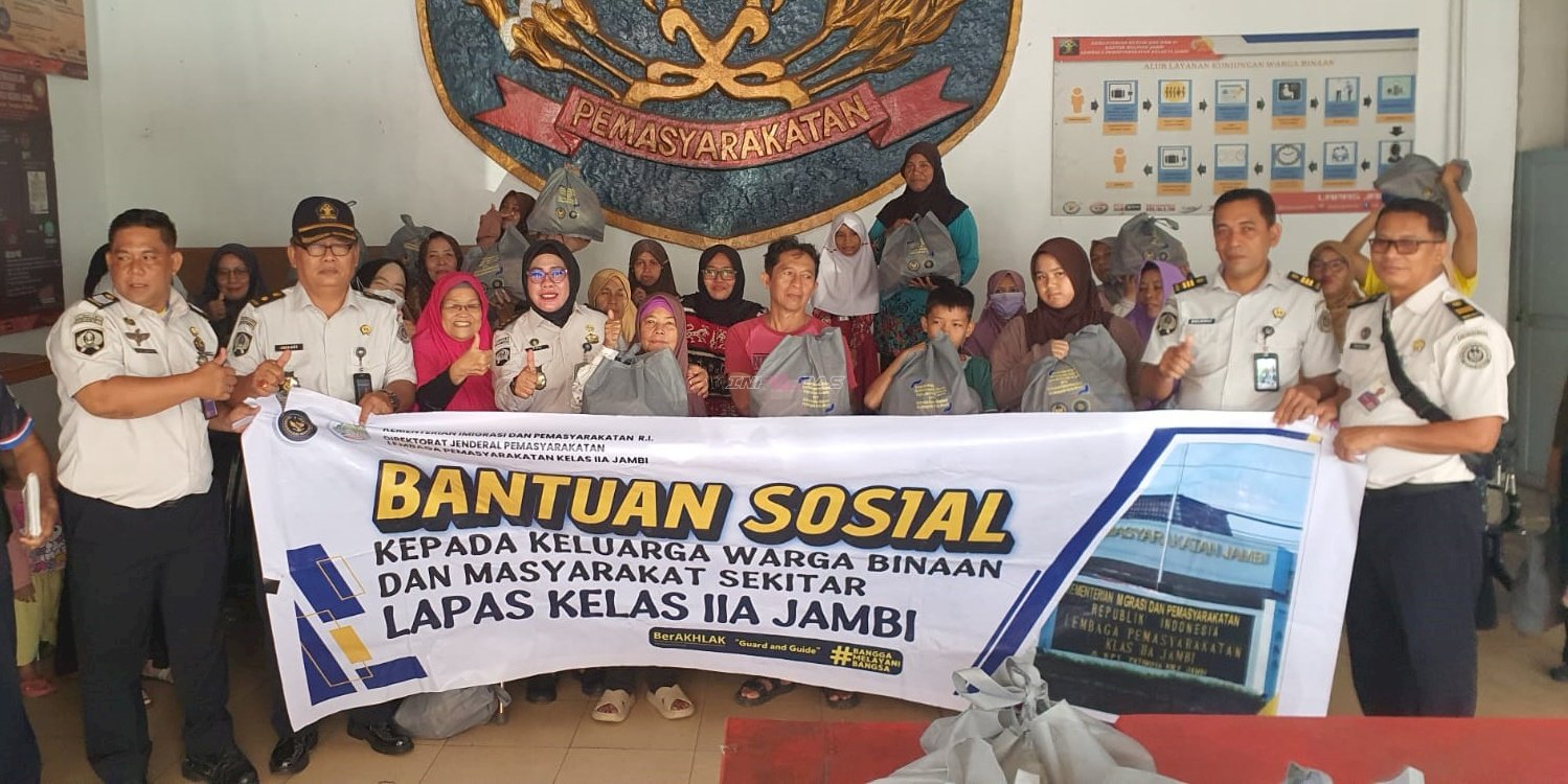 Lapas Jambi Salurkan Bantuan Sosial kepada Pensiunan, Masyarakat Sekitar, dan UMKM