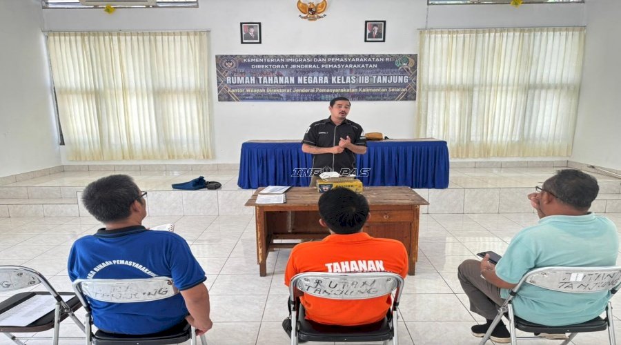Kebaktian di Rutan Tanjung Bina Spiritual Warga Binaan