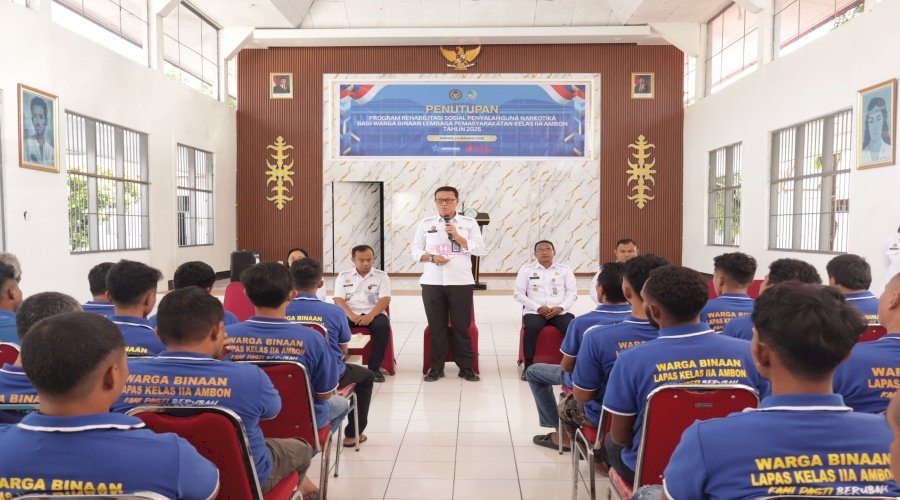 Tutup Program Rehabilitasi Sosial, Warga Binaan Lapas Ambon Tatap Masa Depan Bebas dari Narkoba