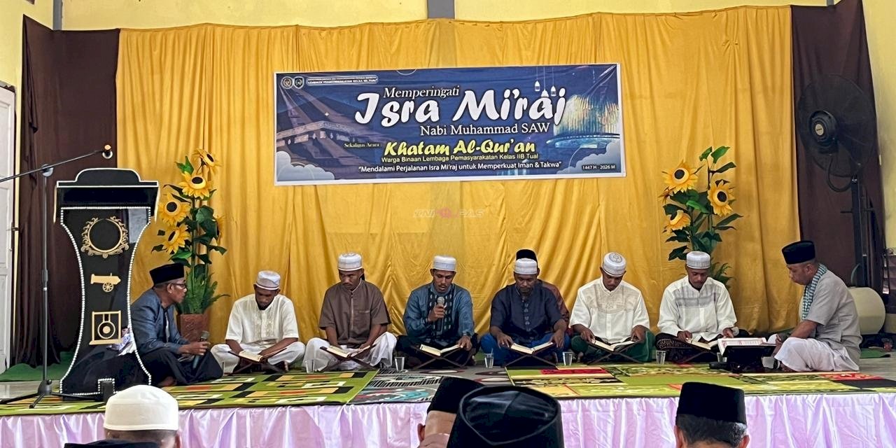 Maknai Isra Mikraj untuk Berhijrah, Enam Warga Binaan Lapas Tual Sukses Khatamkan Al-Qur'an