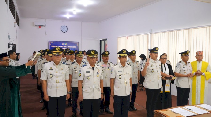 Kakanwil Ditjenpas Kalsel Lantik Pejabat Manajerial, Tekankan Integritas dan Kinerja Nyata