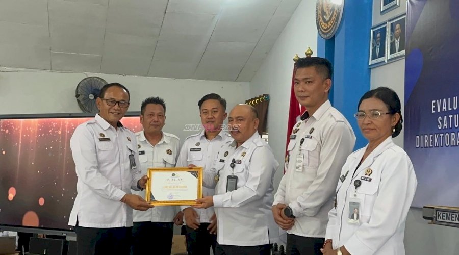 Lapas Tahuna Raih Penghargaan Satker dengan Pengamanan Terbaik Tahun 2025 Wilayah Pemasyarakatan Sulut