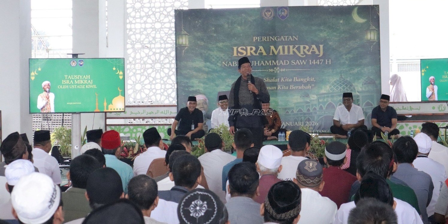 Penuh Makna dan Tawa, Peringatan Isra Mikraj di Lapas Kelas I Tangerang Hadirkan Ustaz Kiwil