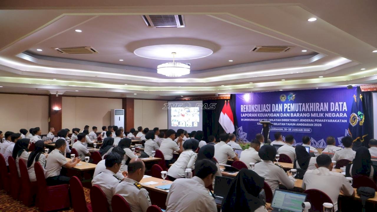 Pastikan Data Akurat dan Tertib, Kanwil Ditjenpas Kalsel Gelar Rekonsiliasi Keuangan dan BMN