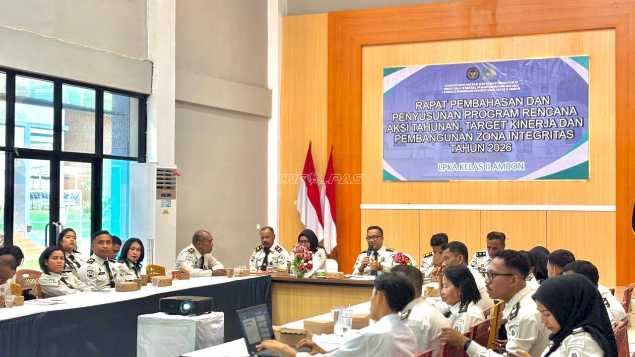 LPKA Ambon Susun Program Kerja 2026, Fokus Kinerja Terukur dan Berkelanjutan