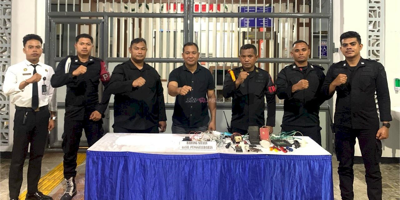 Komitmen Jaga Keamanan, Razia Lapas Ambon Ciptakan Lingkungan Aman dan Tertib 