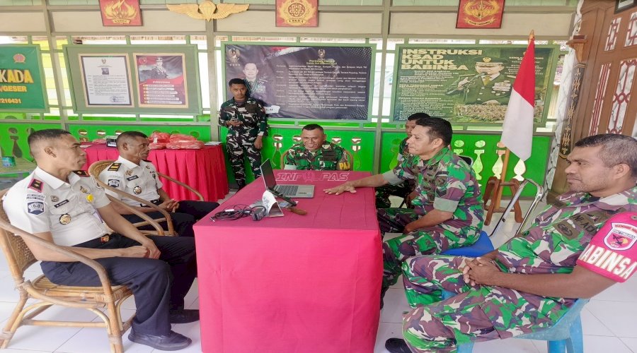 Sambangi Koramil 1502-04 Geser, Kalapas Geser: Sinergi Lapas-TNI Kunci Kamtib Kondusif