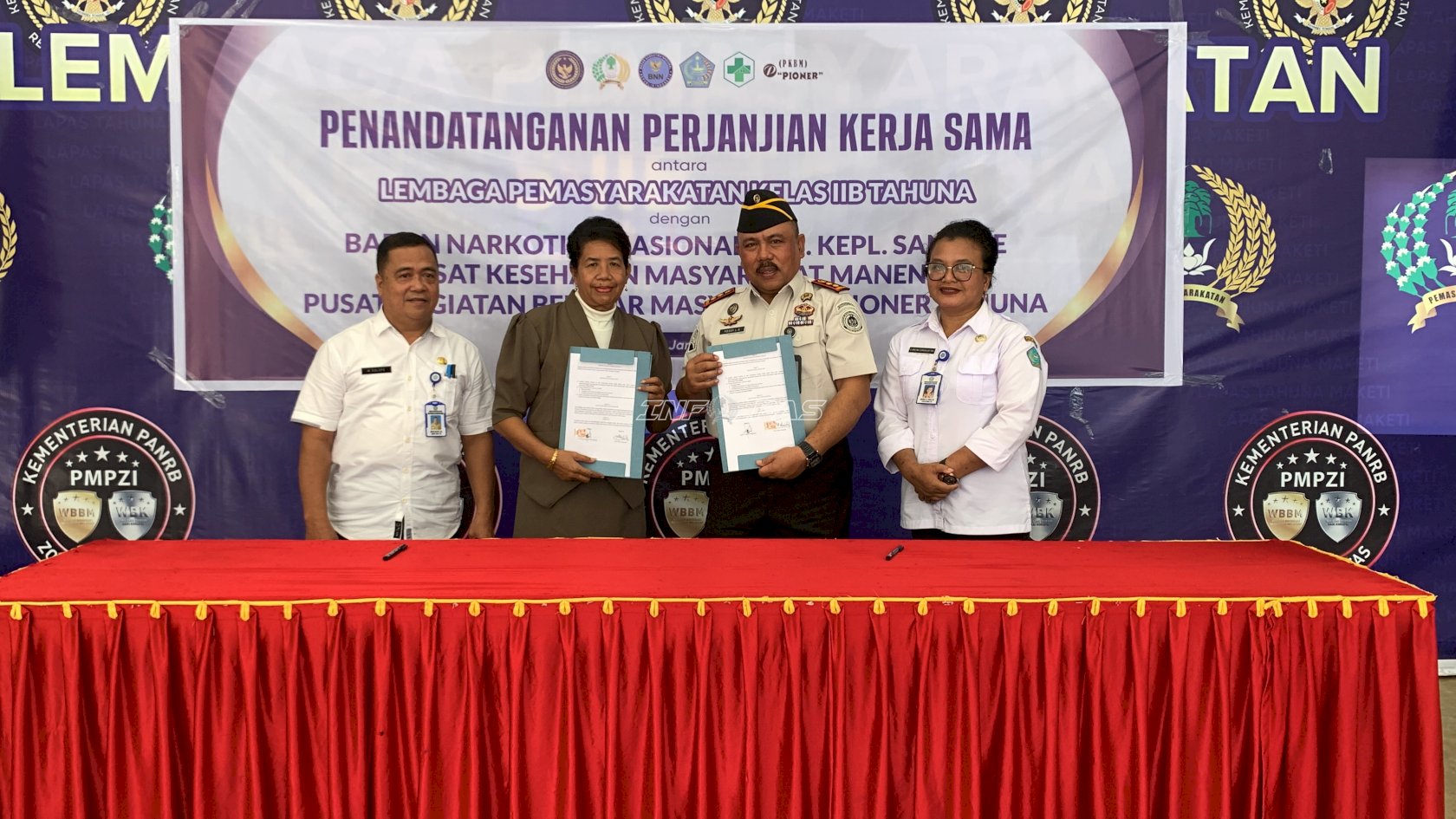 Lapas Tahuna Gandeng BNNK, Puskesmas, dan PKBM Perkuat Pembinaan Warga Binaan
