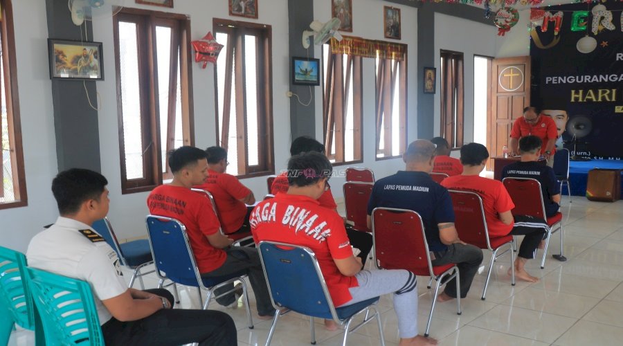 Pembinaan Rohani Kristen dan Katolik, Lapas Pemuda Madiun Perkuat Iman Warga Binaan