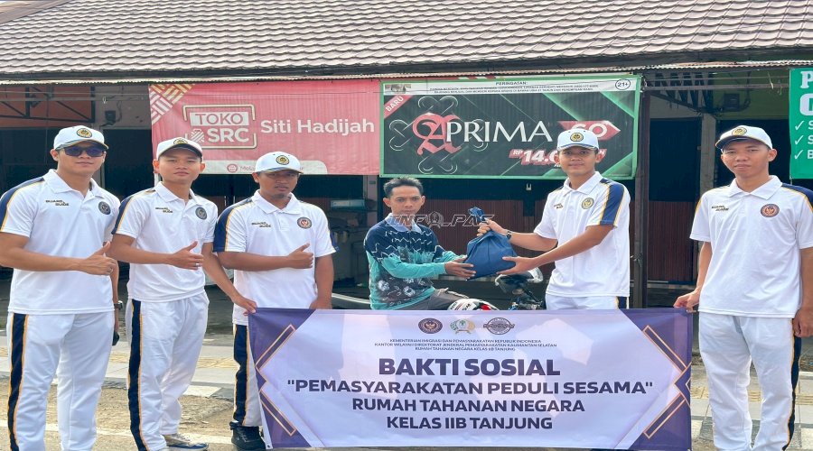 Rutan Tanjung Bagikan Paket Sembako bagi Keluarga Warga Binaan dan Masyarakat Sekitar