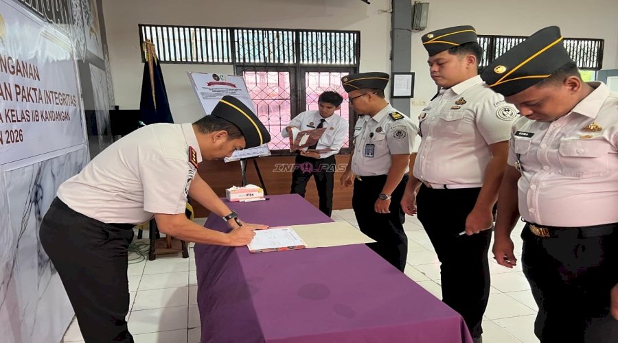 Teken Pakta Integritas, Rutan Kandangan Teguhkan Komitmen Zona Integritas 2026