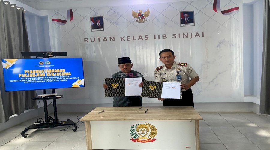 Perkuat Sinergi Pembinaan Warga Binaan, Rutan Sinjai  Sepakati PKS dengan Kemenag dan FKUB Kab. Sinjai