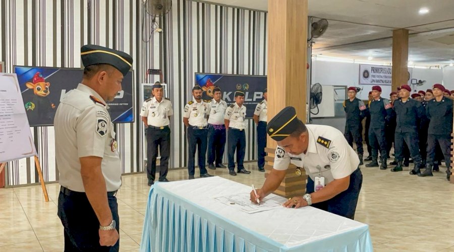 Satukan Komitmen, Seluruh Petugas Lapas Narkotika Karang Intan Teken Pakta Integritas dan Komitmen Bersama 2026