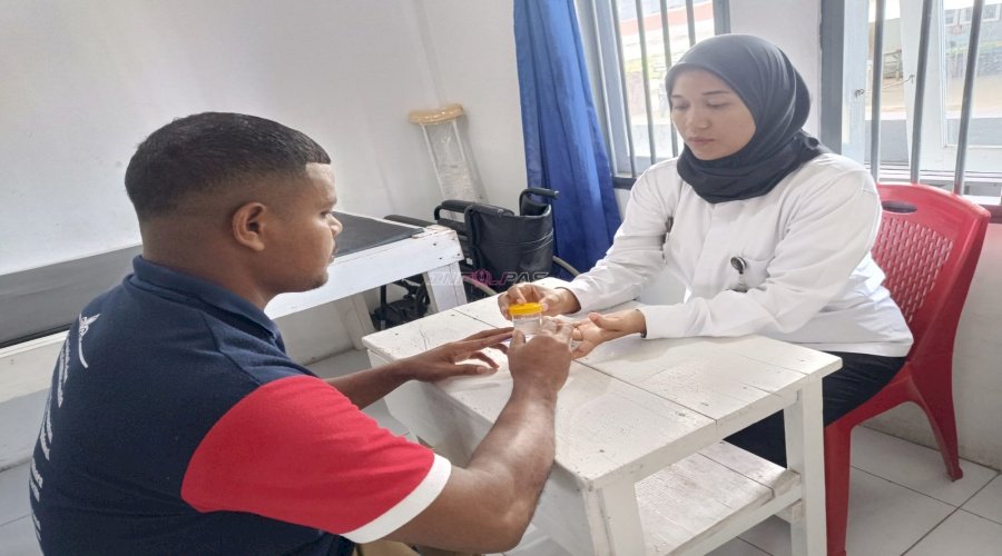 Lapas Wahai Pastikan Warga Binaan Penerima PB Bersih dari Narkoba 