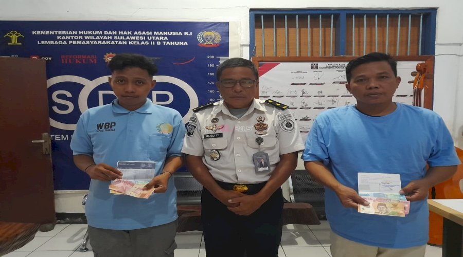Lapas Tahuna Salurkan Premi Bidang Barbershop bagi Warga Binaan 