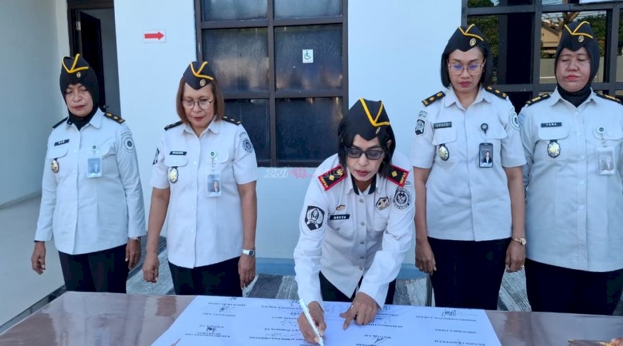 Lapas Perempuan Ambon Teken Komitmen Bersama Pembangunan ZI menuju WBK dan WBBM