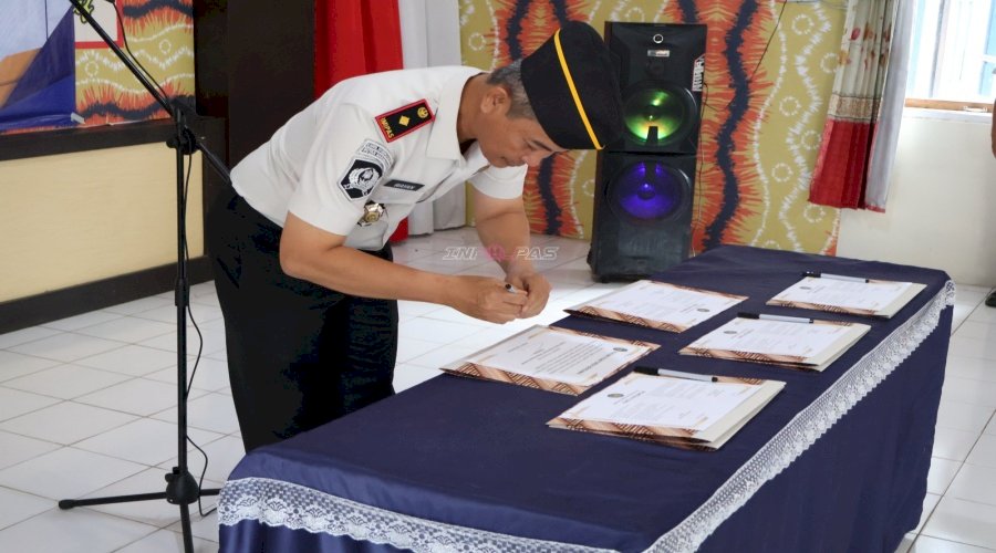 Wujudkan Pemasyarakatan Bersih dan Akuntabel, Rutan Marabahan Teken Pakta Integritas dan Komitmen Bersama