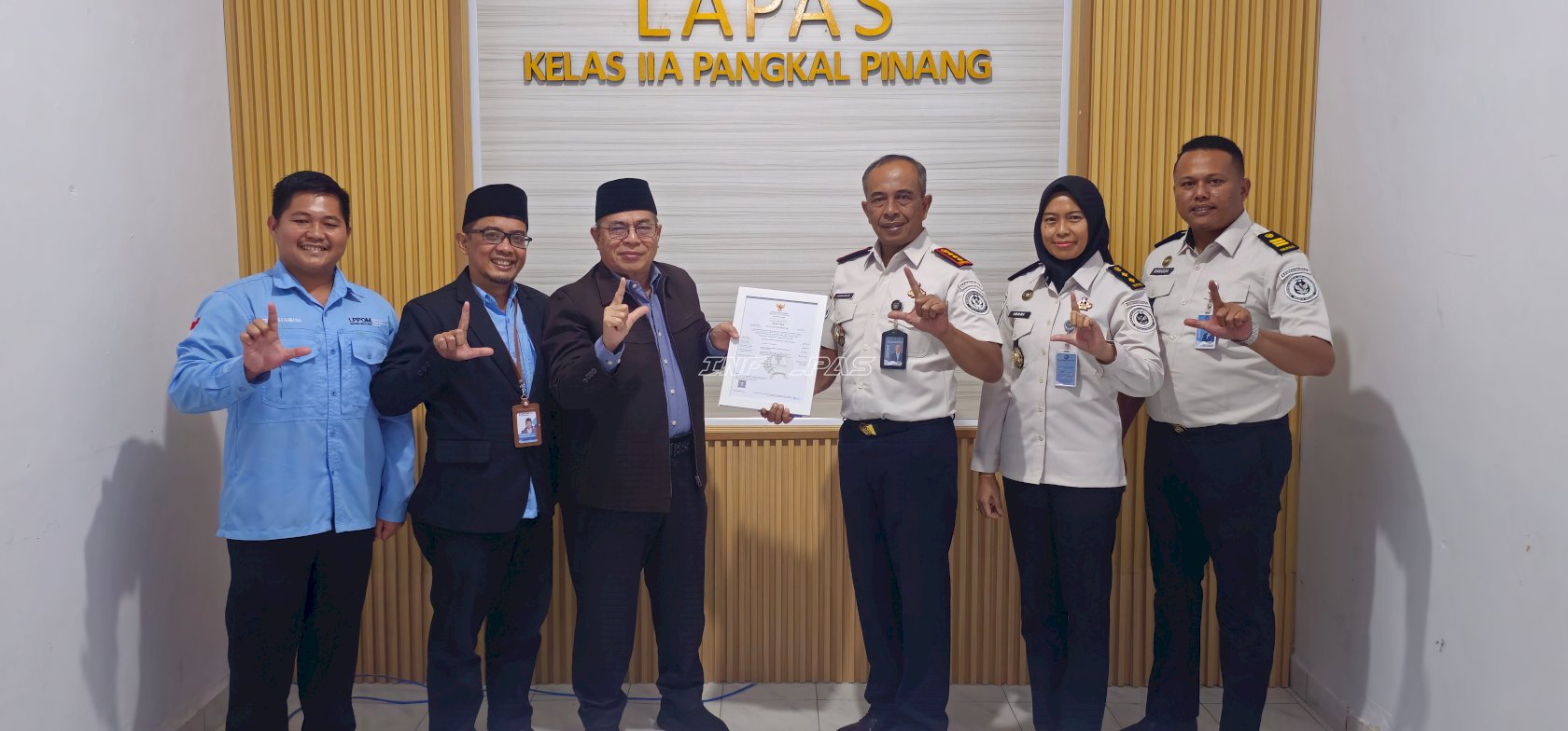 Jamin Layanan Makanan Halal, Dapur Lapas Pangkalpinang Kembali Tersertifikasi MUI