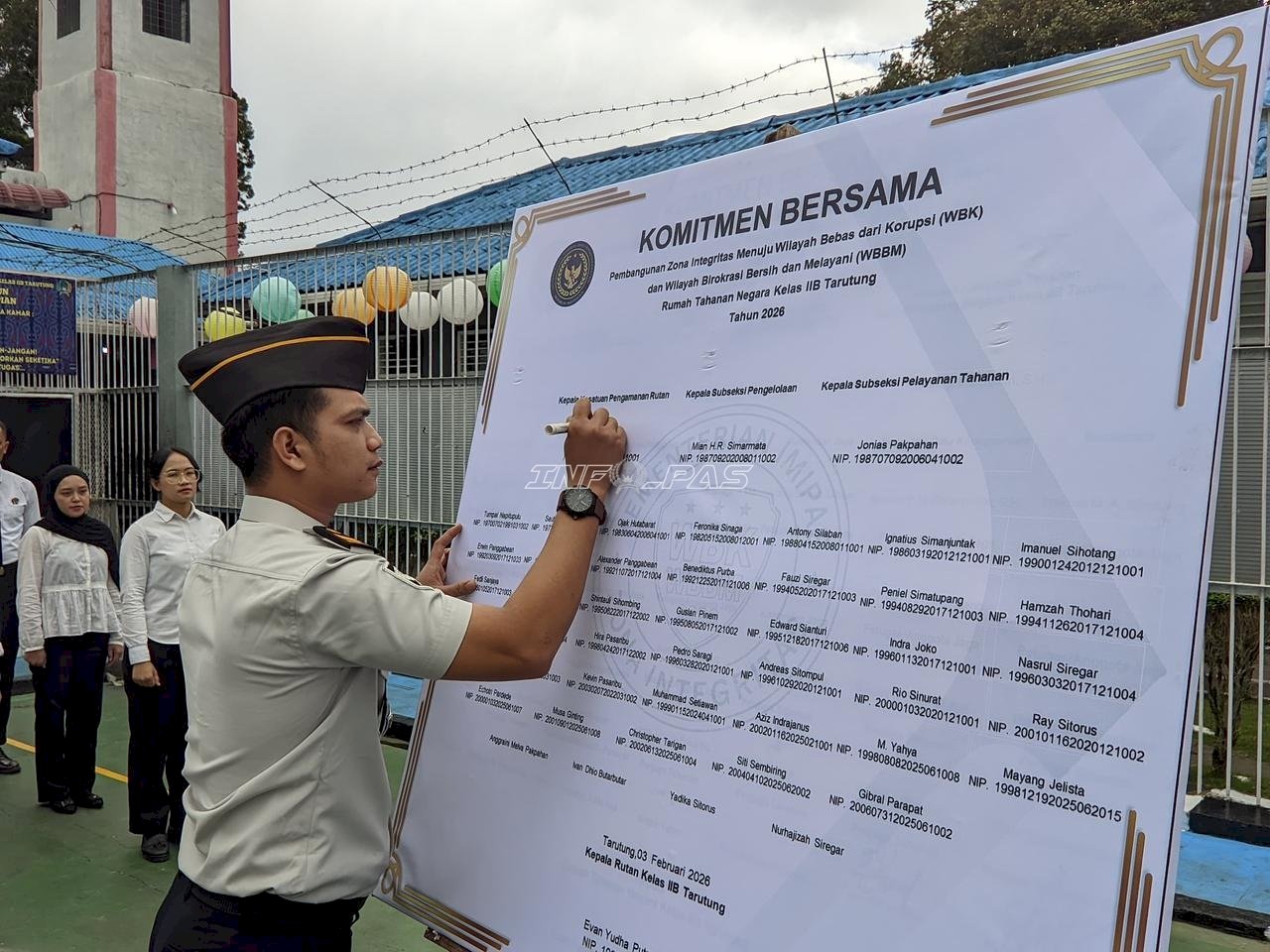 Perkuat Integritas dan Pelayanan, Rutan Tarutung Canangkan Zona Integritas 2026