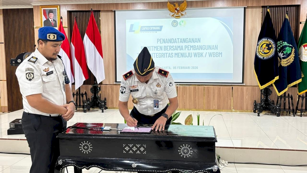 Penandatanganan Komitmen Bersama, Lapas Cipinang Tegaskan Pembangunan Zona Integritas 2026