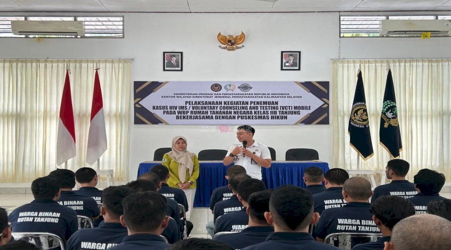 Cegah Penyakit Menular, Rutan Tanjung Gelar VCT Mobile Faktor Risiko HIV-AIDS dan TB Paru