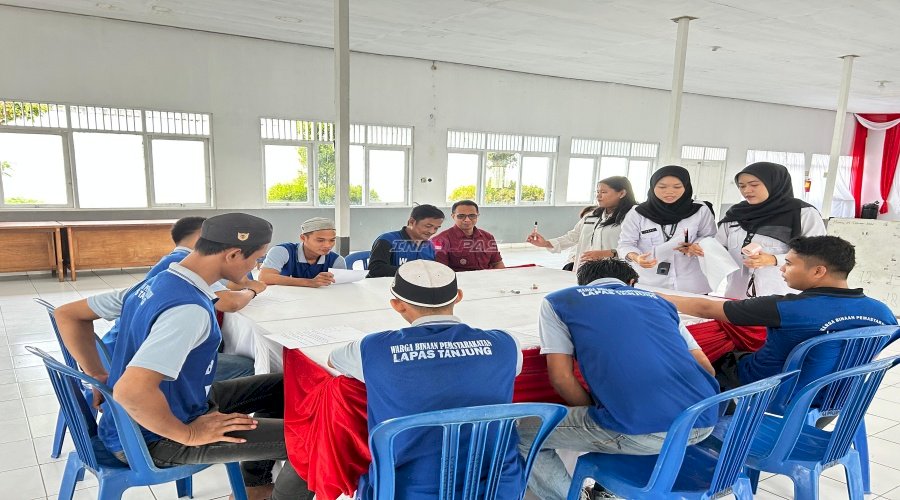 Pengajaran Matematika Dasar Jadi Program Pembinaan Kepribadian di Lapas Tanjung