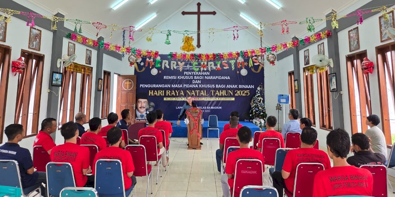 Lapas Pemuda Madiun Gandeng Yayasan Pondok Kasih Kota Surabaya Gelar Pembinaan Agama Kristen dan Katolik