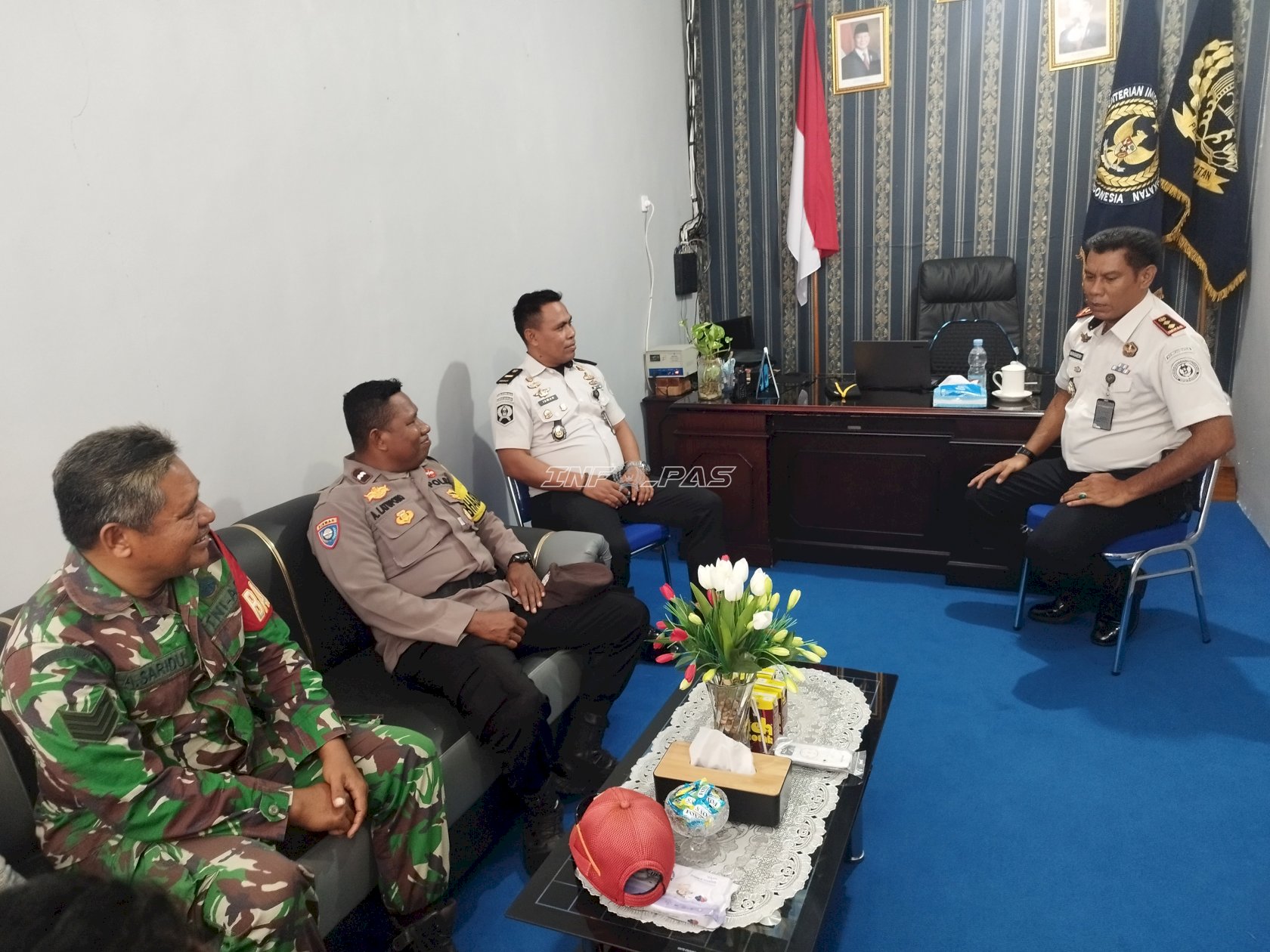 Jelang Ramadan, Lapas Namlea Perkuat Koordinasi Pengamanan dengan TNI–Polri